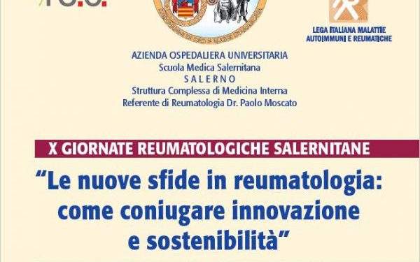 X GIORNATE REUMATOLOGICHE SALERNITANE, 3-4-5 ottobre 2019, Salerno